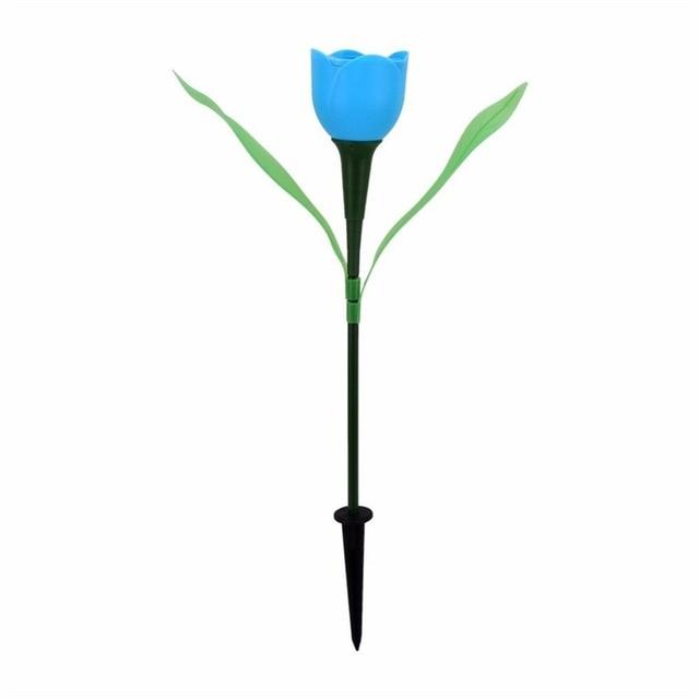 Frendorf | Tulumi Solar Gartenleuchte | Tulpen-Design | Farbige LED-Lichter | Wetterfeste Dekoration für Außenbereiche
