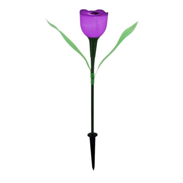 Frendorf | Tulumi Solar Gartenleuchte | Tulpen-Design | Farbige LED-Lichter | Wetterfeste Dekoration für Außenbereiche