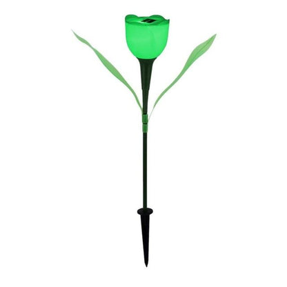 Frendorf | Tulumi Solar Gartenleuchte | Tulpen-Design | Farbige LED-Lichter | Wetterfeste Dekoration für Außenbereiche