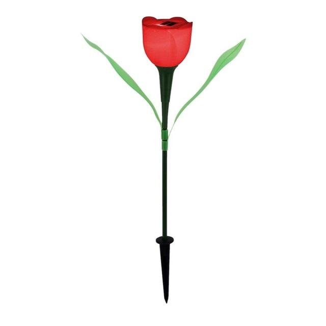 Frendorf | Tulumi Solar Gartenleuchte | Tulpen-Design | Farbige LED-Lichter | Wetterfeste Dekoration für Außenbereiche