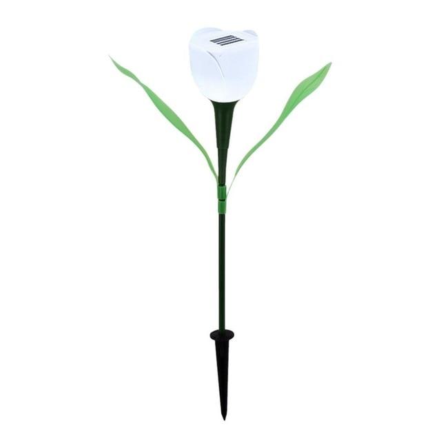 Frendorf | Tulumi Solar Gartenleuchte | Tulpen-Design | Farbige LED-Lichter | Wetterfeste Dekoration für Außenbereiche