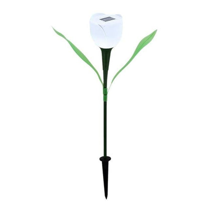 Frendorf | Tulumi Solar Gartenleuchte | Tulpen-Design | Farbige LED-Lichter | Wetterfeste Dekoration für Außenbereiche