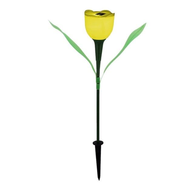 Frendorf | Tulumi Solar Gartenleuchte | Tulpen-Design | Farbige LED-Lichter | Wetterfeste Dekoration für Außenbereiche