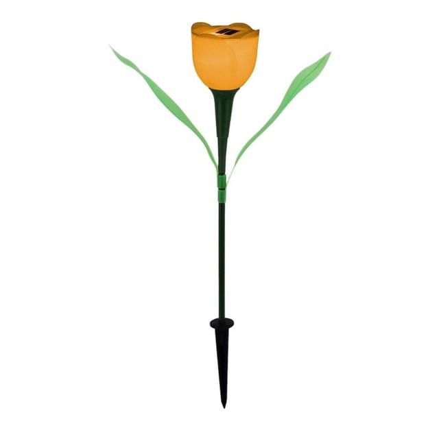 Frendorf | Tulumi Solar Gartenleuchte | Tulpen-Design | Farbige LED-Lichter | Wetterfeste Dekoration für Außenbereiche