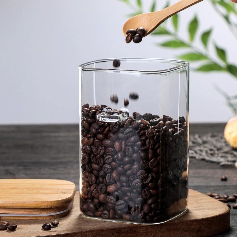 Frendorf | BambooFresh Glasbehälter mit Bambusdeckel | Nachhaltige Lebensmittelaufbewahrung | In 3 Größen erhältlich