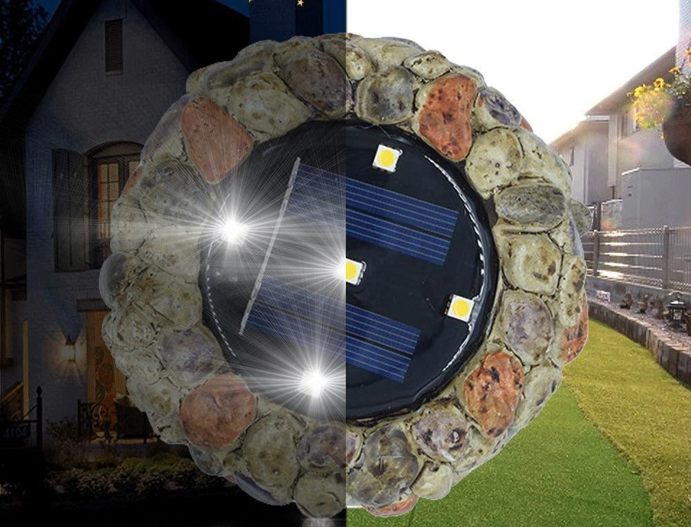 Frendorf | SolarPebble - Solar LED Licht im Kieseldesign | Außenbeleuchtung | Umweltfreundlich & Stilvoll