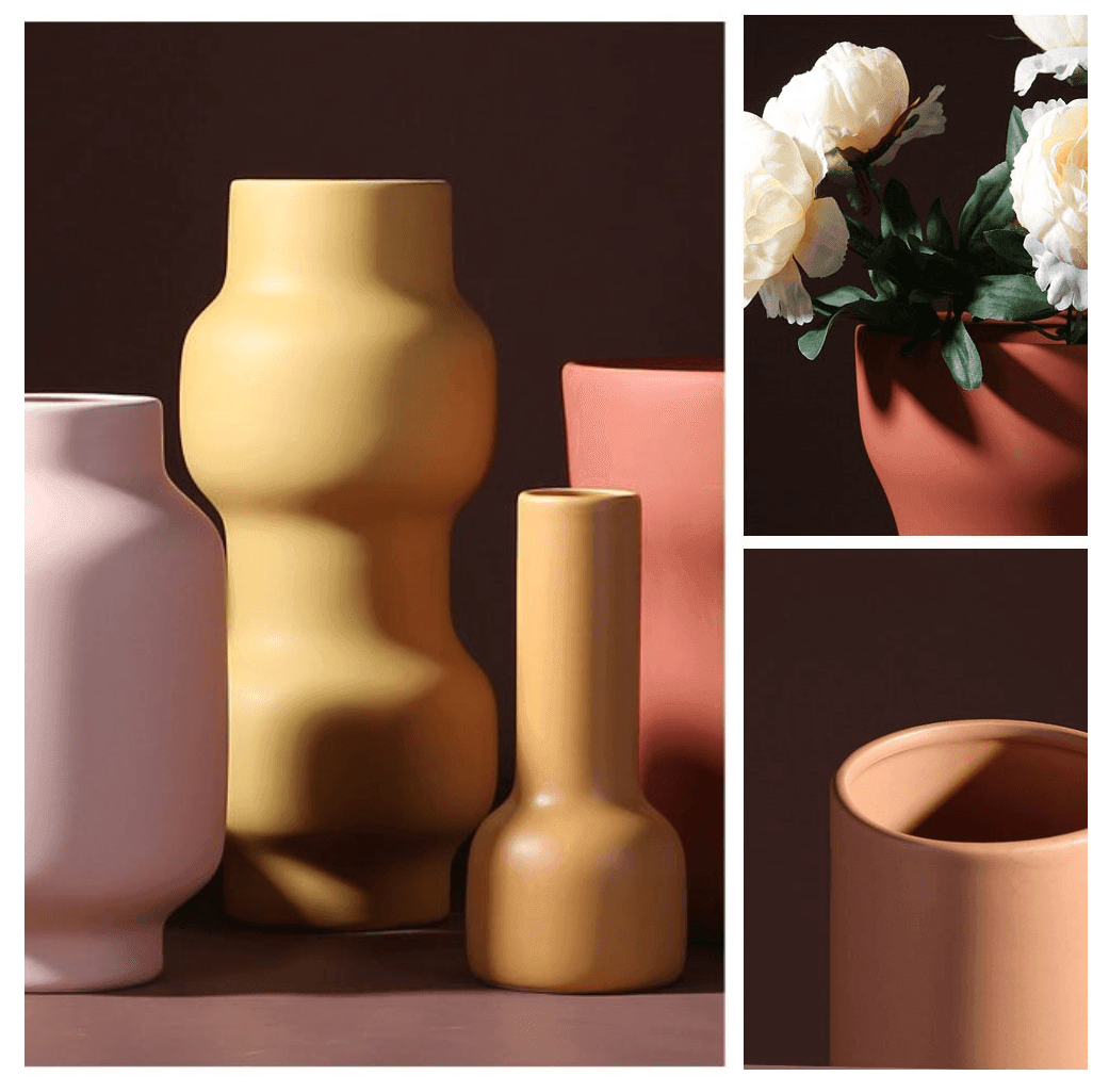 Frendorf | BerryBloom Keramik-Blumenvase | Warme Farbpalette | Elegantes Design | Perfekte Dekoration für Zuhause