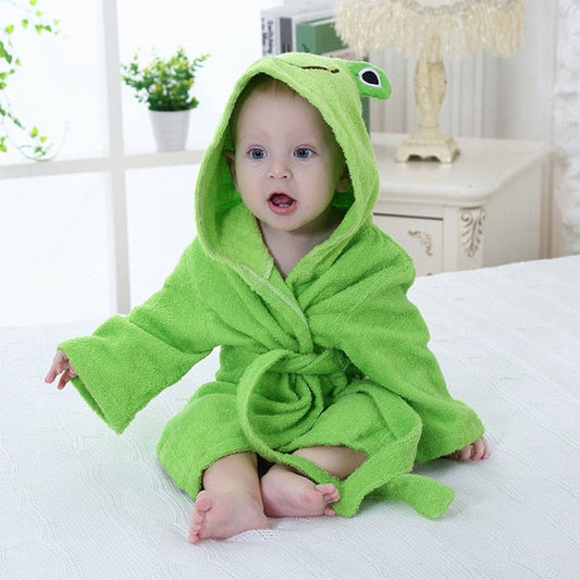 Badetuch mit Kapuze und Tiermotiv