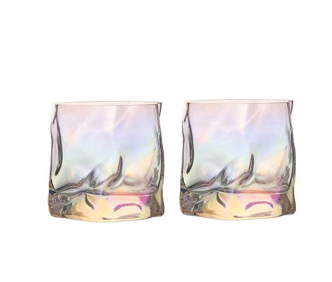 Verzerrte Textur Whisky Glas Set