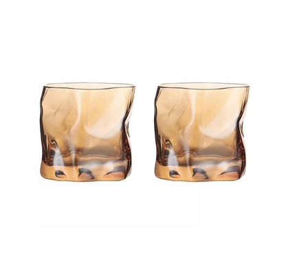Verzerrte Textur Whisky Glas Set