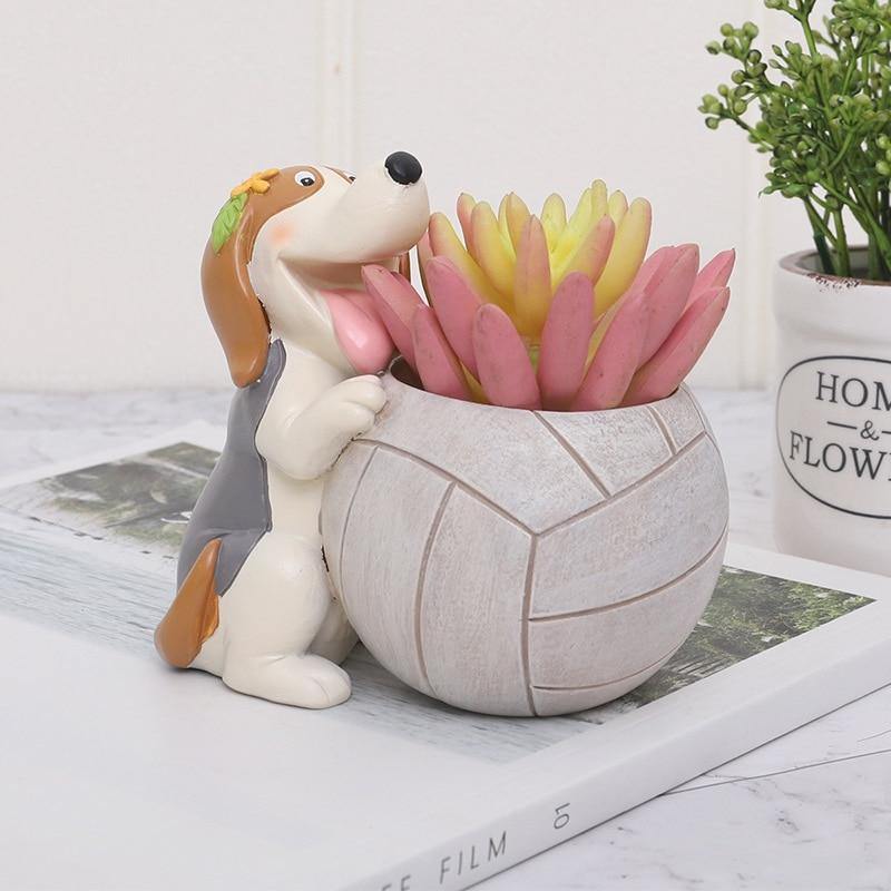 Frendorf | PawPot Aktiv Hund Pflanztopf | Stilvolles Deko-Accessoire | Perfekt für Sukkulenten