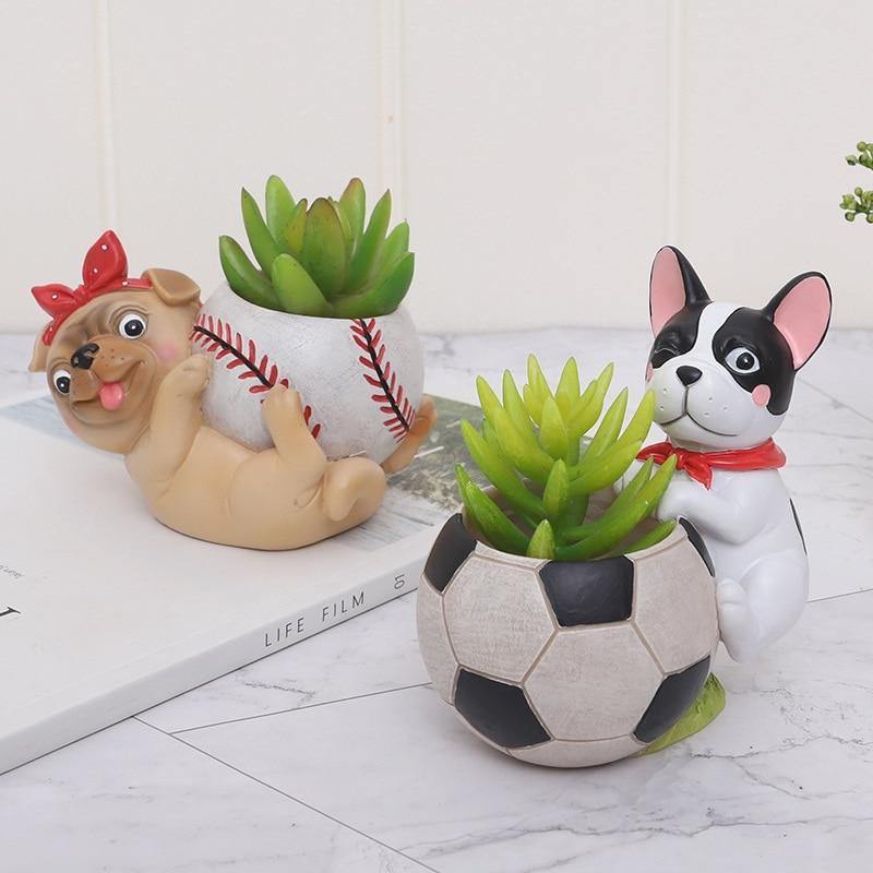 Frendorf | PawPot Aktiv Hund Pflanztopf | Stilvolles Deko-Accessoire | Perfekt für Sukkulenten