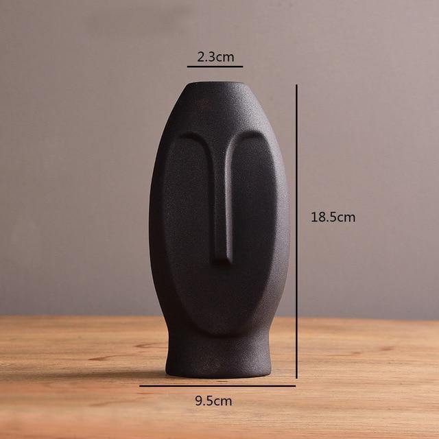 Frendorf | VaseMuse Abstrakte Keramikvase mit Gesichtsdesign | Modernes Deko-Highlight | Zeitlos & Elegant
