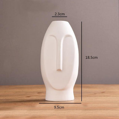 Frendorf | VaseMuse Abstrakte Keramikvase mit Gesichtsdesign | Modernes Deko-Highlight | Zeitlos & Elegant