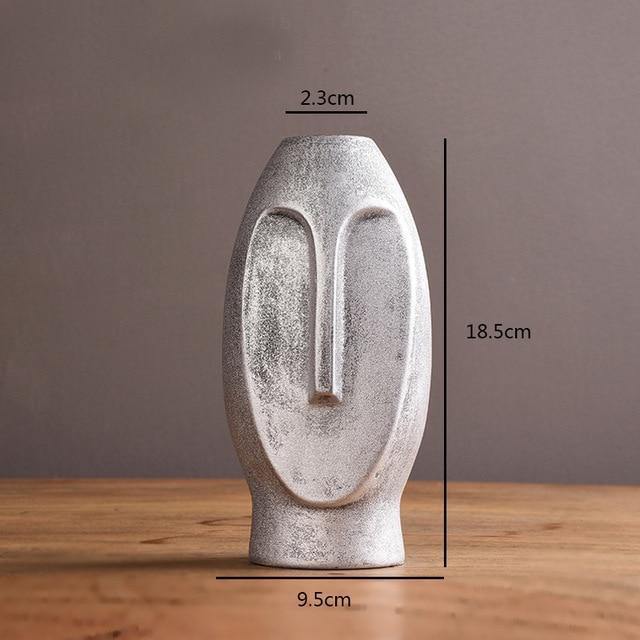 Frendorf | VaseMuse Abstrakte Keramikvase mit Gesichtsdesign | Modernes Deko-Highlight | Zeitlos & Elegant