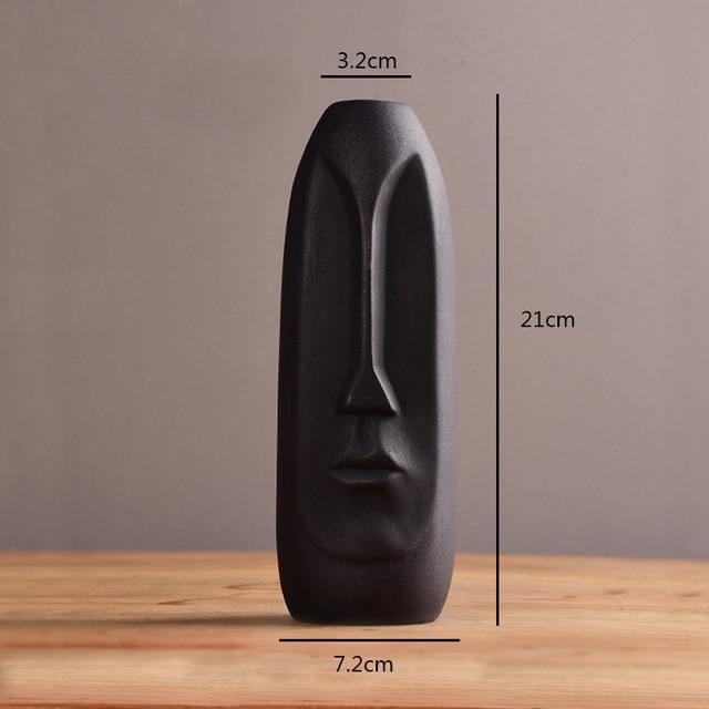 Frendorf | VaseMuse Abstrakte Keramikvase mit Gesichtsdesign | Modernes Deko-Highlight | Zeitlos & Elegant