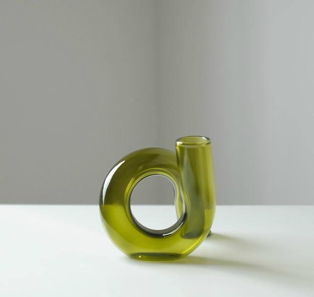 Frendorf | LoopSphere Hydroponik Vase im Kreisdesign | Modernes Pflanzgefäß | Minimalistische Dekoration | Für Zuhause oder Büro