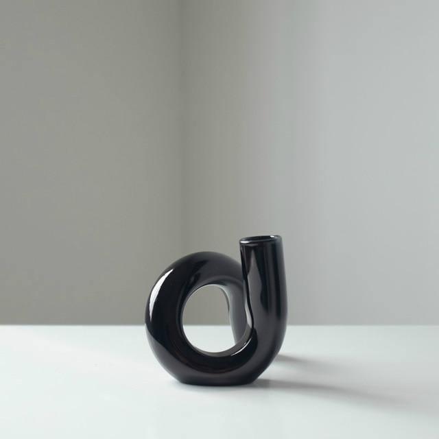 Frendorf | LoopSphere Hydroponik Vase im Kreisdesign | Modernes Pflanzgefäß | Minimalistische Dekoration | Für Zuhause oder Büro