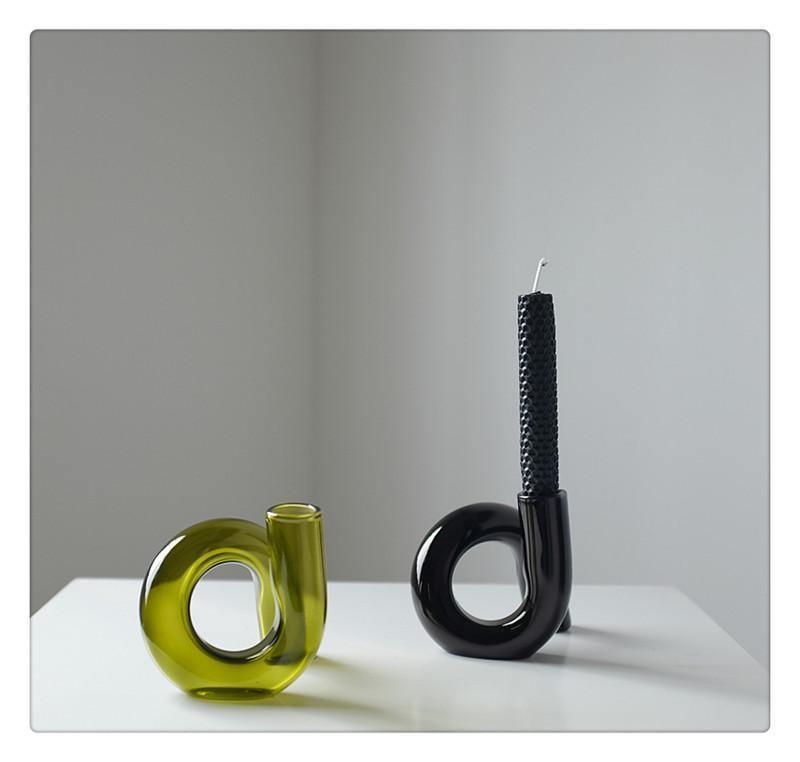 Frendorf | LoopSphere Hydroponik Vase im Kreisdesign | Modernes Pflanzgefäß | Minimalistische Dekoration | Für Zuhause oder Büro