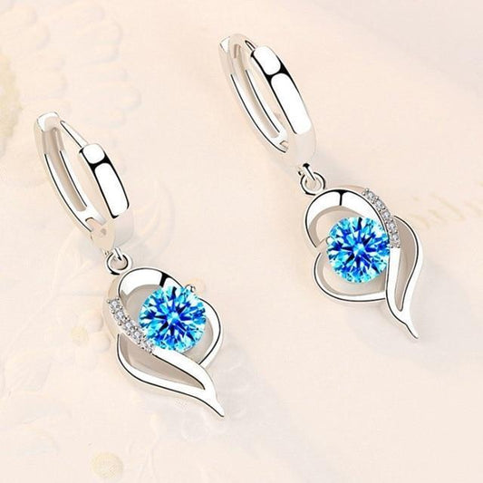 Frendorf | Verzaubernde Silber Ohrringe mit Strahlenden Zirkonia Blumen - Amelina Kollektion