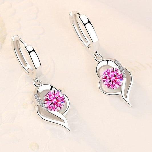 Frendorf | Verzaubernde Silber Ohrringe mit Strahlenden Zirkonia Blumen - Amelina Kollektion
