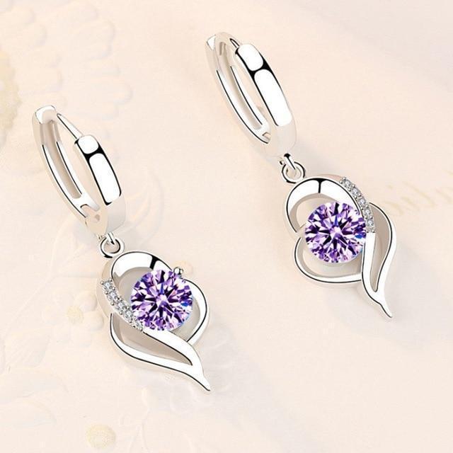 Frendorf | Verzaubernde Silber Ohrringe mit Strahlenden Zirkonia Blumen - Amelina Kollektion