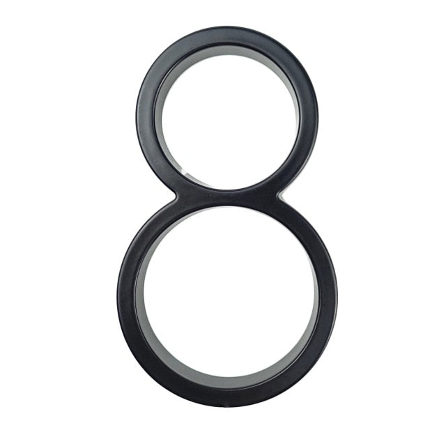 Royelux Moderne Hausnummern - Rostfreies Zinklegierung, Schwarze Oberfläche, 5" Hoch