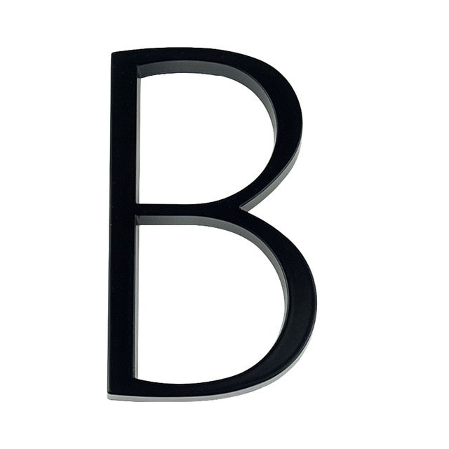 Frendorf | NumaraLux Moderne Hausnummern & Buchstaben | Rostfrei | Zinklegierung | Schwarze Oberfläche | Wetterfestes Design