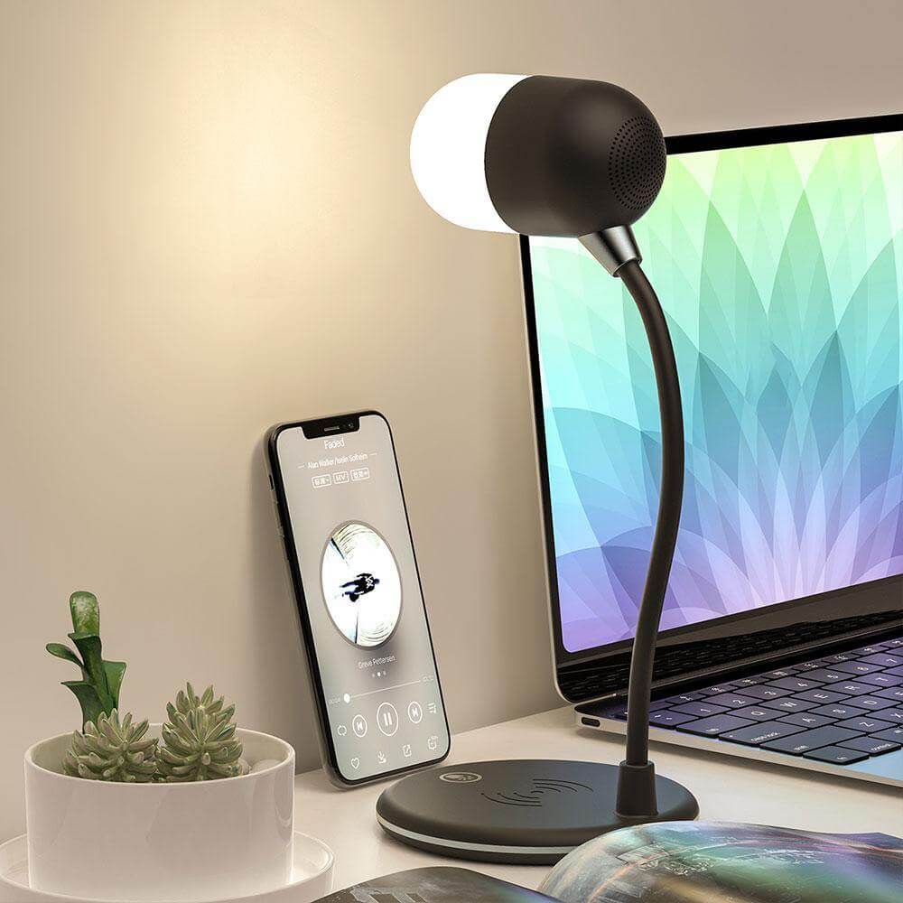 Frendorf | Bluetooth-Lautsprecher Wireless Charger Tischlampe