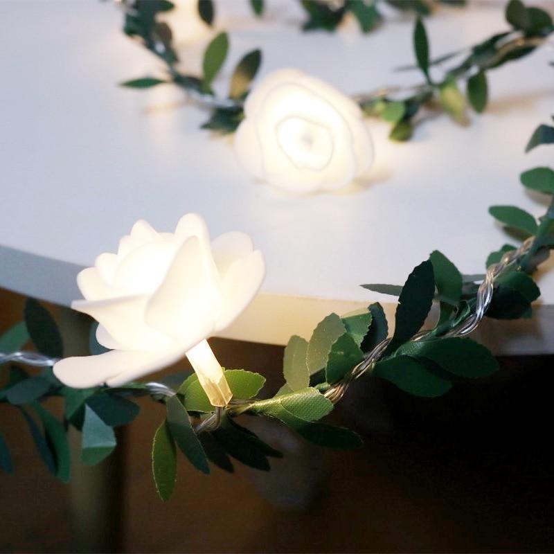 Frendorf | RoseGlow LED Lichterkette mit Rosenranken | Romantische Dekoration | Für Zuhause & Feste