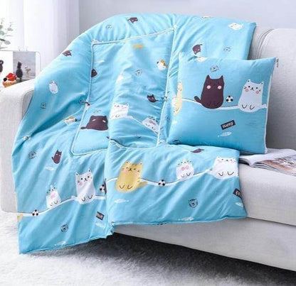 2In1 Bunt Cartoon Kopfkissen Decke