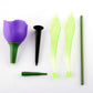 Frendorf | Tulumi Solar Gartenleuchte | Tulpen-Design | Farbige LED-Lichter | Wetterfeste Dekoration für Außenbereiche