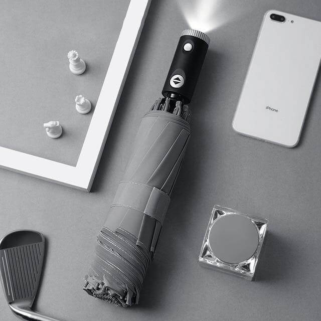 Frendorf | Automatischer Umkehr-LED-Licht faltbarer Regenschirm