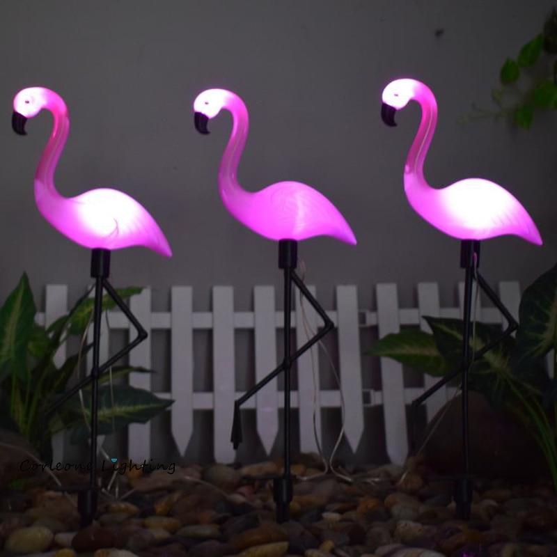 Frendorf | FlamiGlow Solar Gartenlampe | Solarbetriebene Flamingo-Deko | Wetterfeste Außenbeleuchtung für Garten & Terrasse