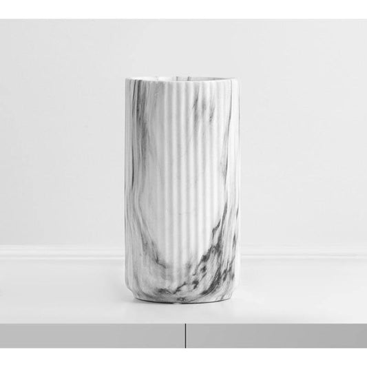 Frendorf | StoneCrest Strukturierte Marmor-Blumenvase | Elegantes Design | Hochwertige Dekoration | Modern und Luxuriös