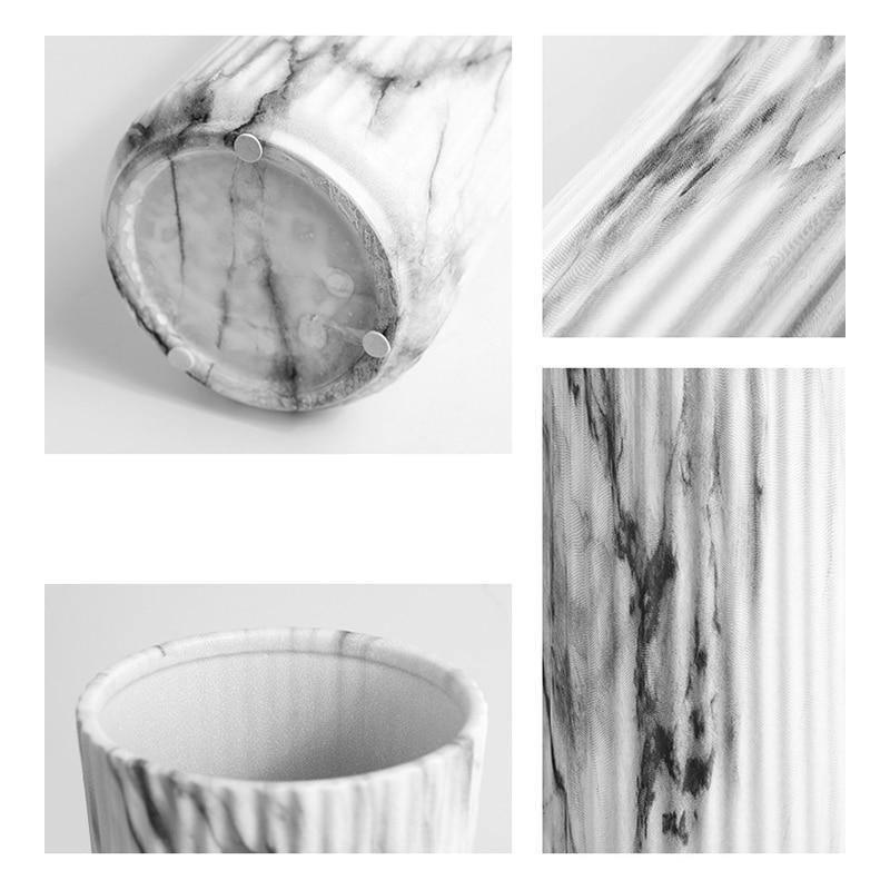 Frendorf | StoneCrest Strukturierte Marmor-Blumenvase | Elegantes Design | Hochwertige Dekoration | Modern und Luxuriös