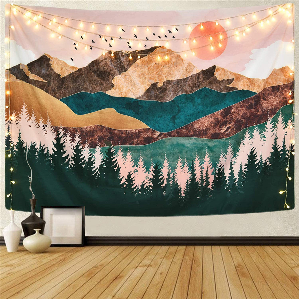 Boho Wand Berg Wandteppich