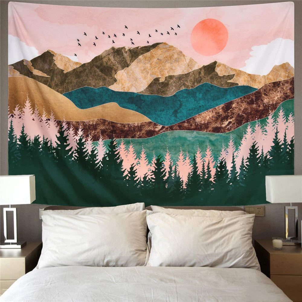 Boho Wand Berg Wandteppich