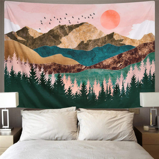 Boho Wand Berg Wandteppich