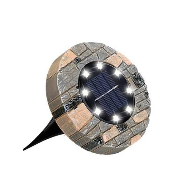 Frendorf | SolarStone Gartenleuchte | Solarbetriebene Wegbeleuchtung | Wetterfeste LED-Lampe | Warmweiß & Weiß