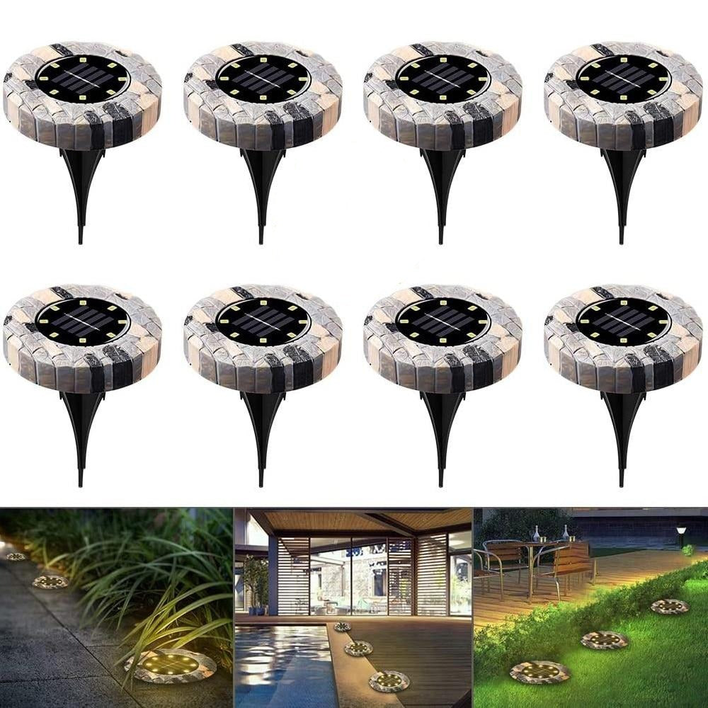 Frendorf | SolarStone Gartenleuchte | Solarbetriebene Wegbeleuchtung | Wetterfeste LED-Lampe | Warmweiß & Weiß