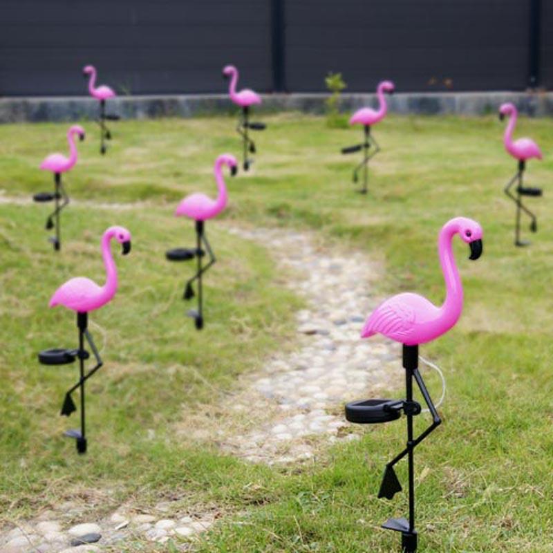 Frendorf | FlamiGlow Solar Gartenlampe | Solarbetriebene Flamingo-Deko | Wetterfeste Außenbeleuchtung für Garten & Terrasse