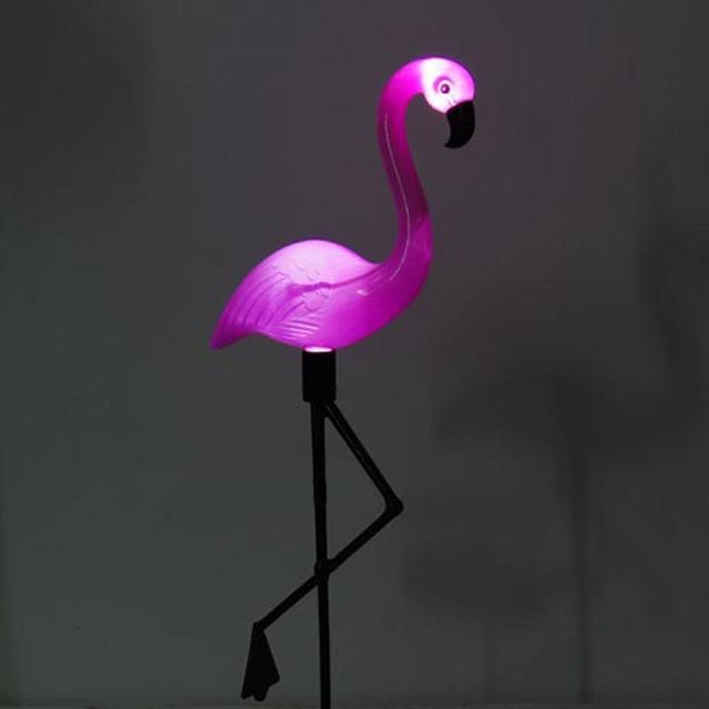 Frendorf | FlamiGlow Solar Gartenlampe | Solarbetriebene Flamingo-Deko | Wetterfeste Außenbeleuchtung für Garten & Terrasse
