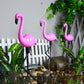 Frendorf | FlamiGlow Solar Gartenlampe | Solarbetriebene Flamingo-Deko | Wetterfeste Außenbeleuchtung für Garten & Terrasse