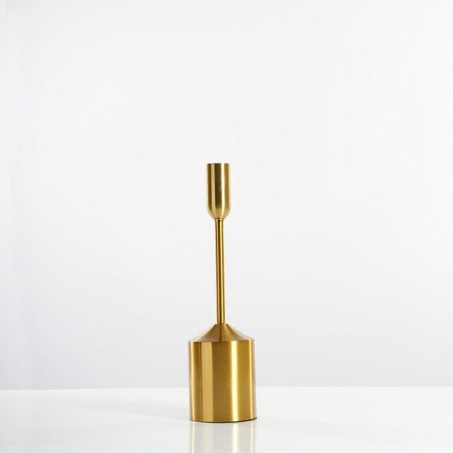 Frendorf | Aurélia Goldene Kerzenständer | Elegante Deko | Für Wohnzimmer, Esstisch & Festliche Anlässe | In Verschiedenen Stilen