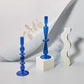 Frendorf | AzureGlow Glas-Kerzenhalter | Elegantes Design | Tafelkerzenhalter in Blau