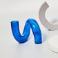 Frendorf | AzureGlow Glas-Kerzenhalter | Elegantes Design | Tafelkerzenhalter in Blau