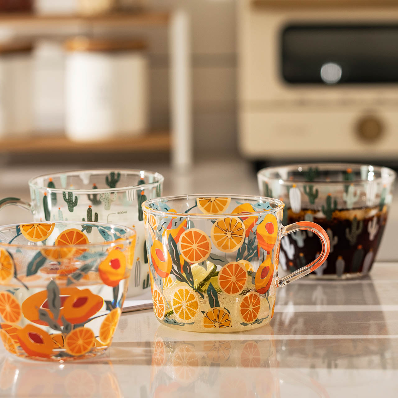 HighLand Bedruckte Glas Messbecher