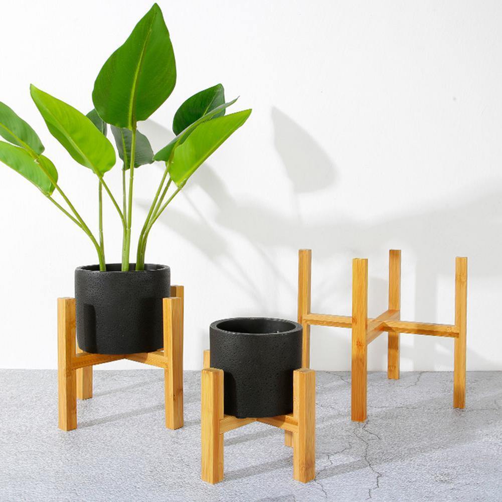 Frendorf | BambooElevate Pflanzständer aus Bambusholz | Verstellbar & Stabil | Perfekt für Innenräume