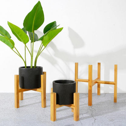 Frendorf | BambooElevate Pflanzständer aus Bambusholz | Verstellbar & Stabil | Perfekt für Innenräume
